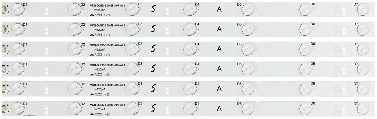 Polaroid MKN-DLED-500M8-A07-A01 LED Backlight Strips 50GSR3000 (6)