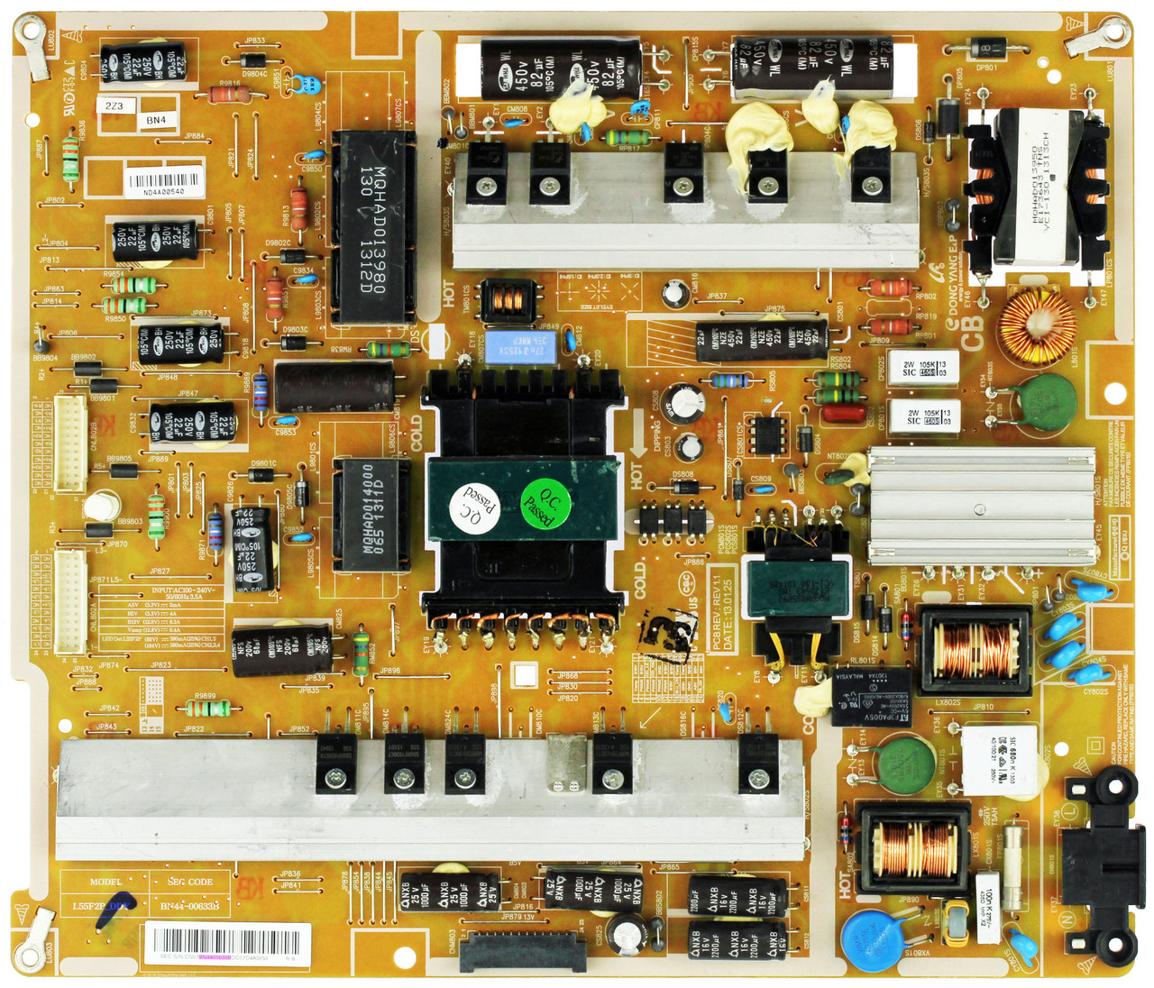 Samsung BN44-00633B (L55F2P_DDY) Power Supply / LED Board