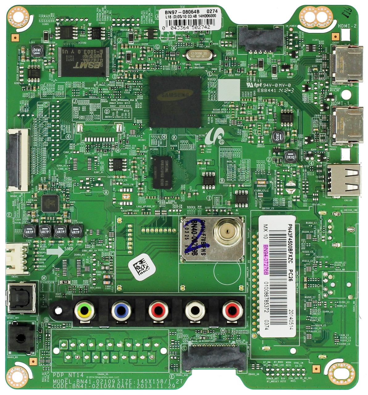 Samsung BN94-07276B Main Board for PN43F4500BFXZA / PN43F4550BFXZA