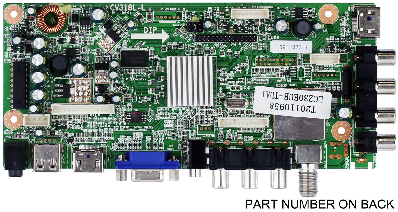 Curtis 1109H1373 (CV318L-L) Main Board for LEDVD2480B
