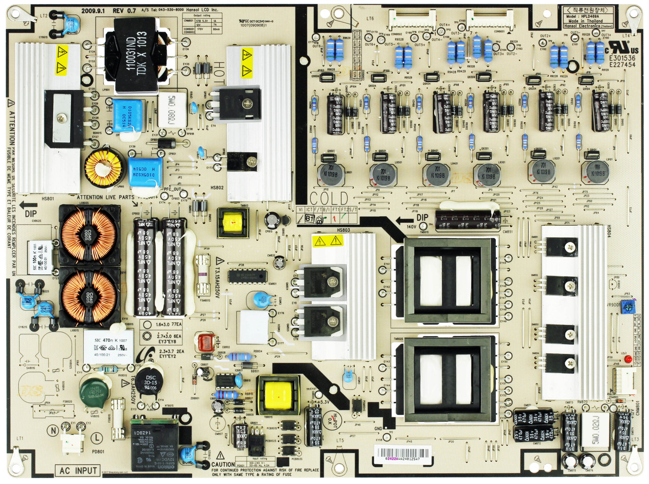 Insignia HPLD469A Power Supply / Backlight Inverter