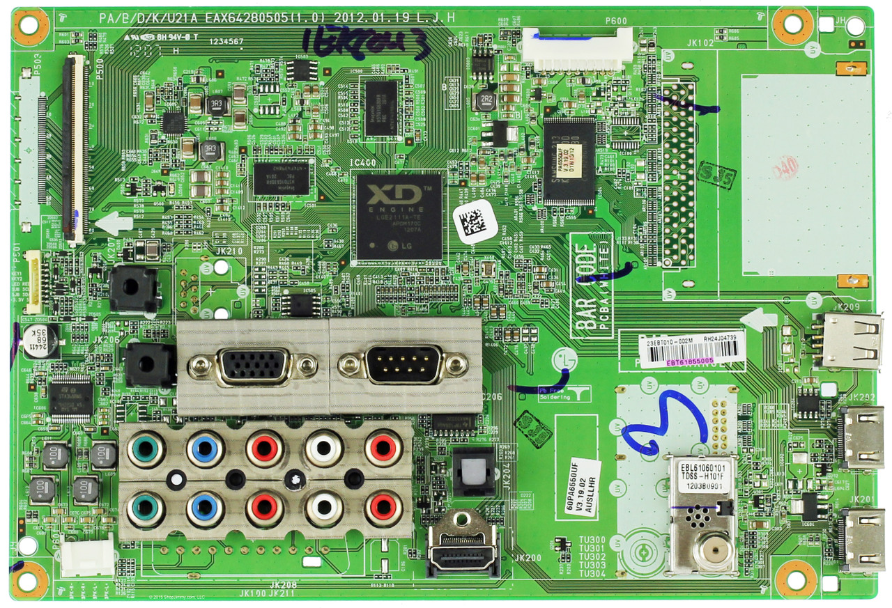 LG EBT61855005 Main Board for 60PA6500-UA.AUSLLHR / 60PA6550-UF.AUSLLHR