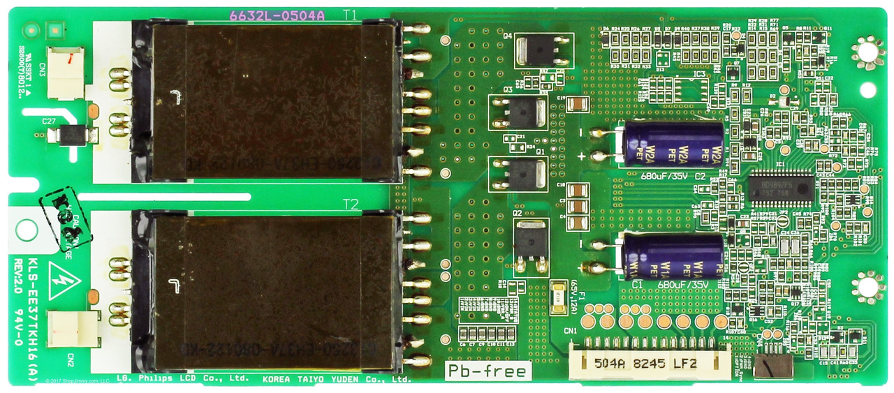 Vizio 6632L-0504A (KLS-EE37TKH16) Backlight Inverter VO37LHDTV10A VW37LHDTV20A