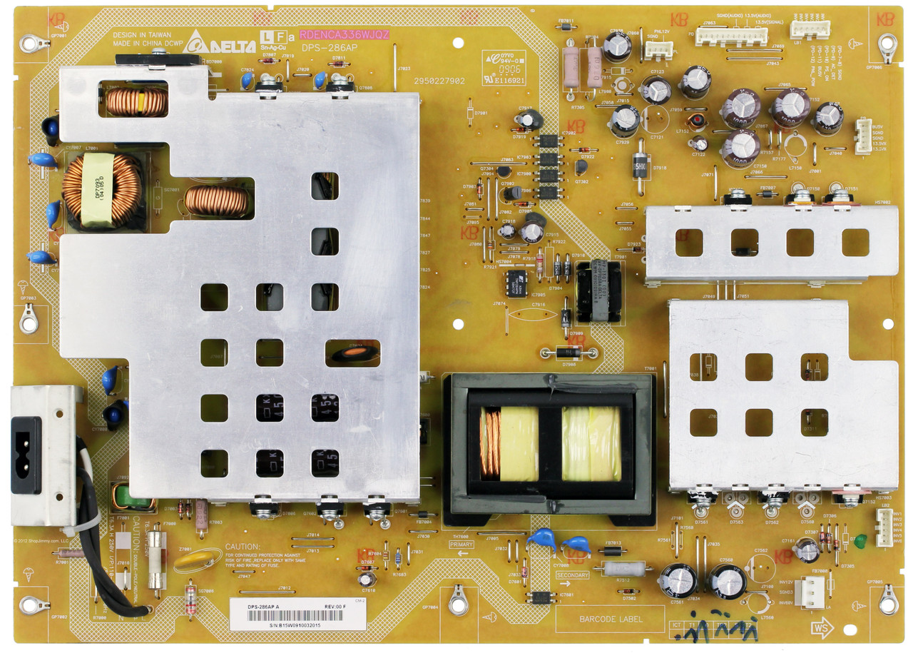 Sharp RDENCA336WJQZ (DPS-286AP, DPS-286AP A) Power Supply Unit