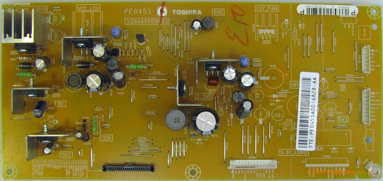 Toshiba 75008574 (PE0451A, V28A00056601) Low B Board