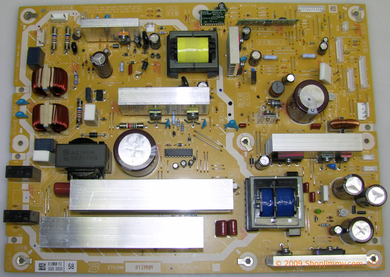 Panasonic ETX2MM812MNM (NPX813MS1) P Board for TH-58PF20U