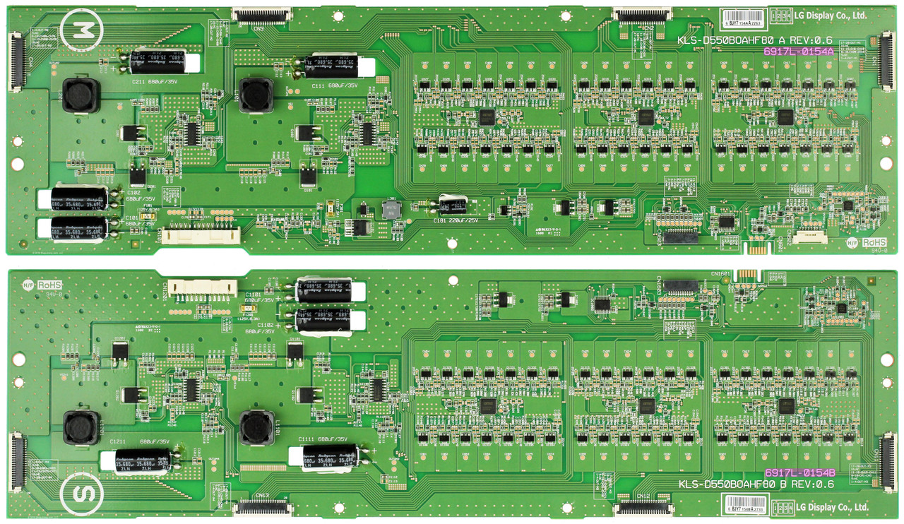 LG 6917L-0154A/6917L-0154B (KLS-D550B0AHF80) LED Driver Set