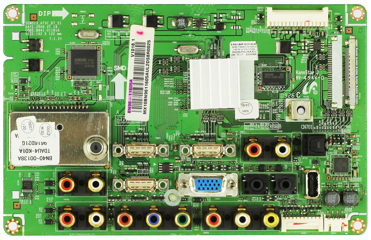 Samsung BN96-11605A (BN41-01181A) Main Board for LN37B530P7FXZA