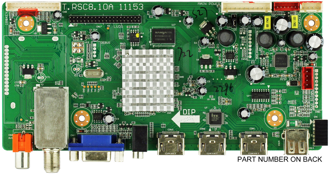Curtis 1B1J2296 Main Board for LCD2687A (SEE NOTE)
