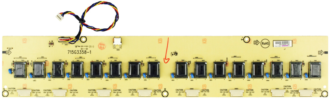 Insignia INTV8QGGMAA6 (715G3358-1) Backlight Inverter
