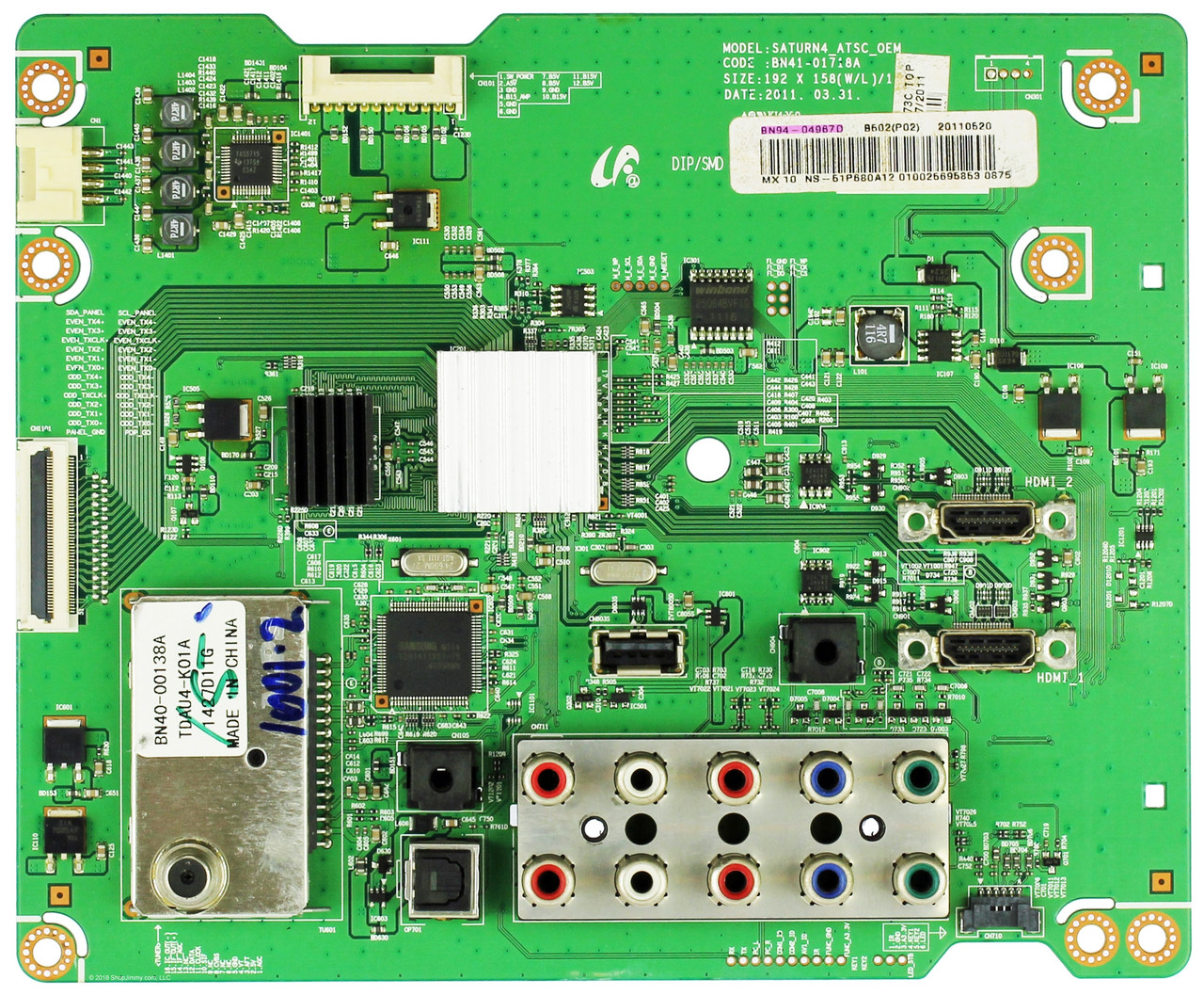 Insignia BN94-04967D (BN41-01718A) Main Board for NS-51P680A12