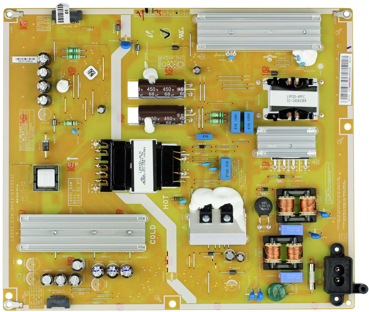 Samsung BN44-00705A Power Supply / LED Board for UN60H6300AFXZA / UN60H6350AFXZA