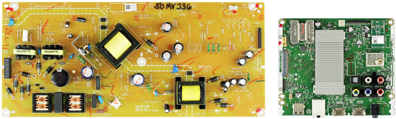 Magnavox 50MV336X/F7 B (ME2 Serial) Complete LED TV Repair Parts Kit