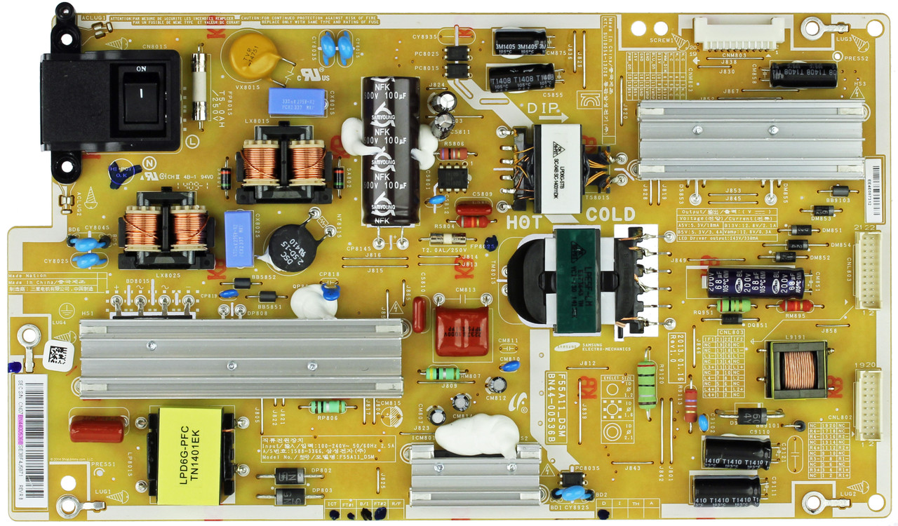 Samsung BN44-00536B Power Supply / LED Board