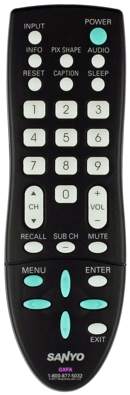 Sanyo GXCC (GXFA) Remote Control