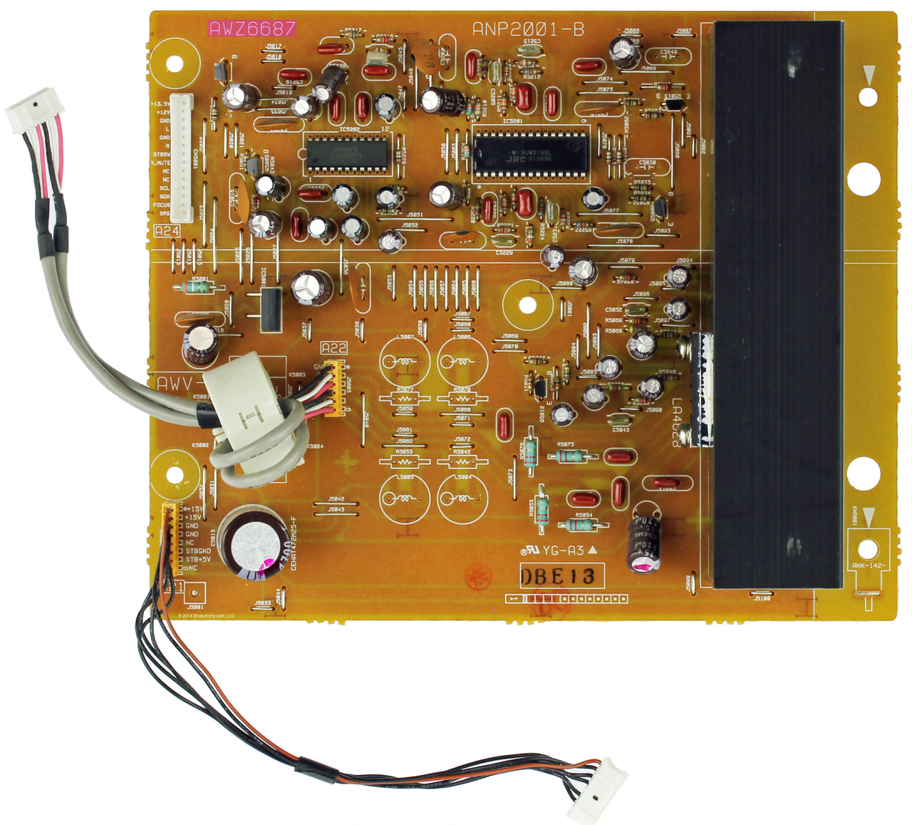 Pioneer AWZ6687 (ANP2001-D) Audio AMP ASSY