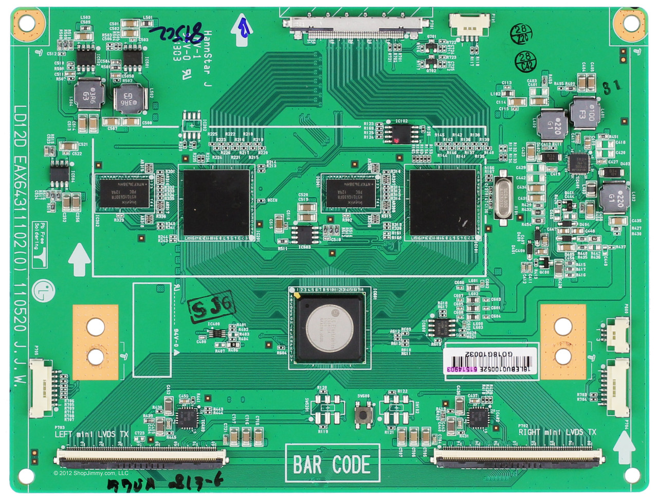 LG EBR61514903 (EAX64311102(0)) T-Con Board for 55LW9800-UA