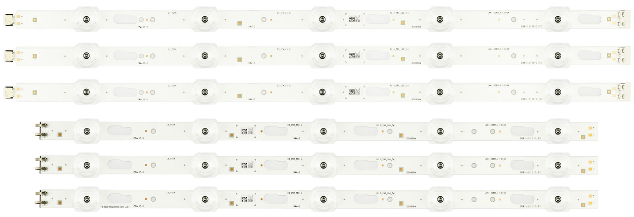 Samsung UN43TU7000F UN43TU700DF UN43TU8000F UN43TU8200F LED Backlight Strips (6) NEW