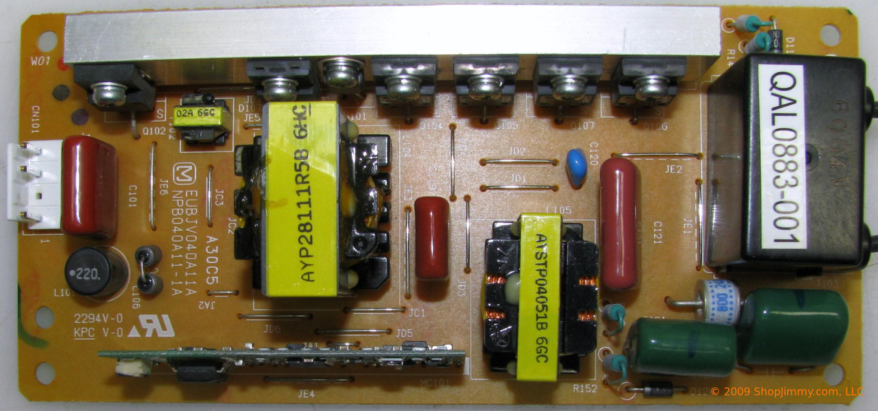 JVC EUBJV040A11A (NPB040A11-1A) Lamp Ballast