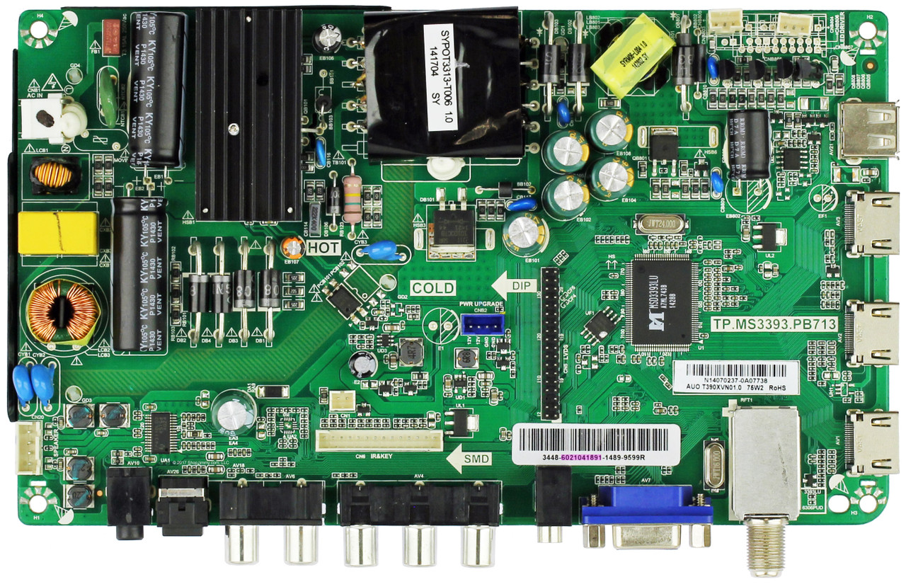 Seiki 6021041891 Main Board / Power Supply for SE39HE02