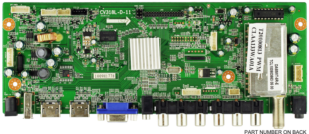 Curtis 1009H1778 Main Board for LED1337A