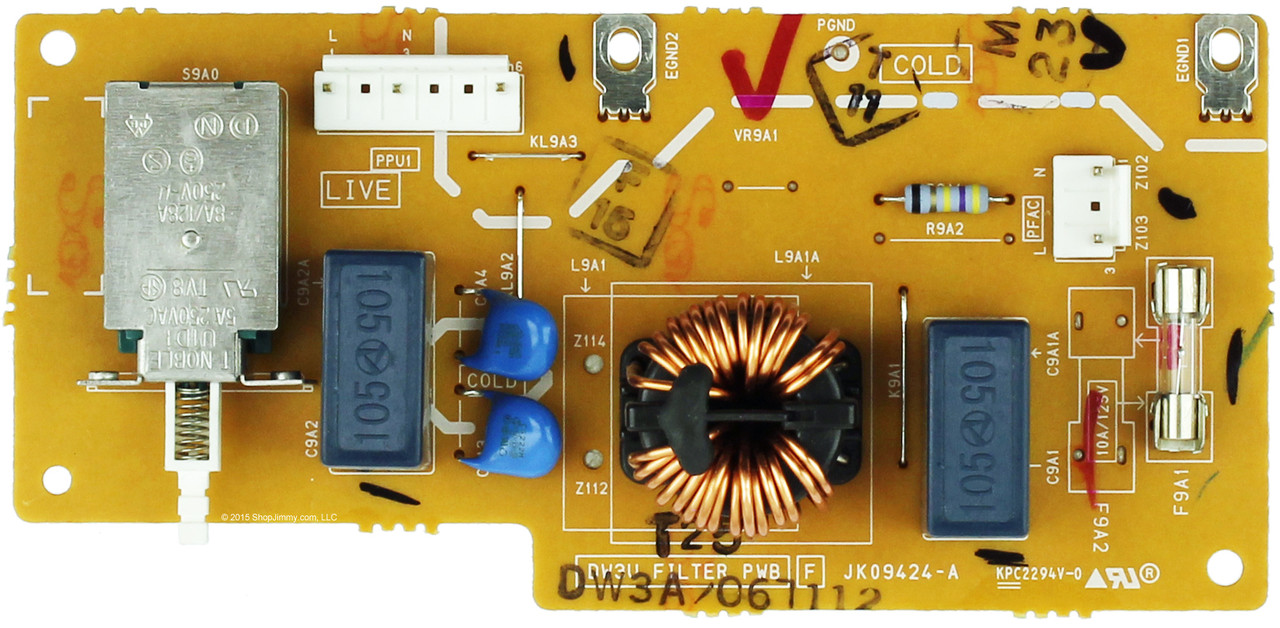 Hitachi JP55131 (JK0942-B) Filter Board for P50H401