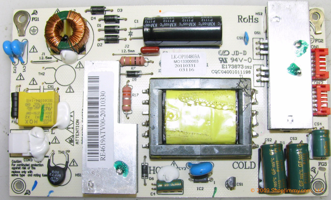 RCA LK-OP104803A (CQC04001011196) Power Supply for LED24A45RQ
