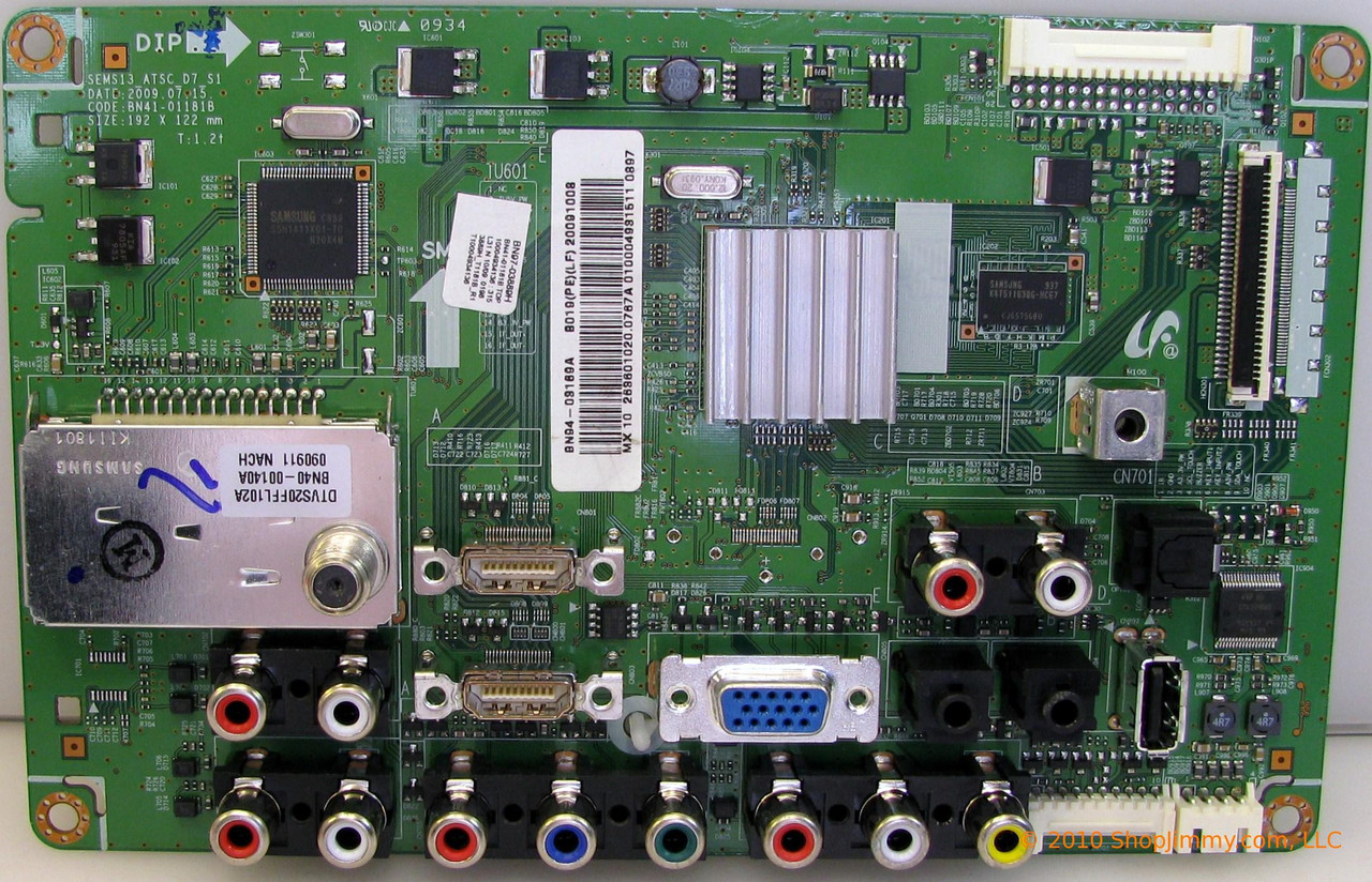 Samsung BN94-03169A (BN41-01181B) Main Board for LN26B360C5DXZA