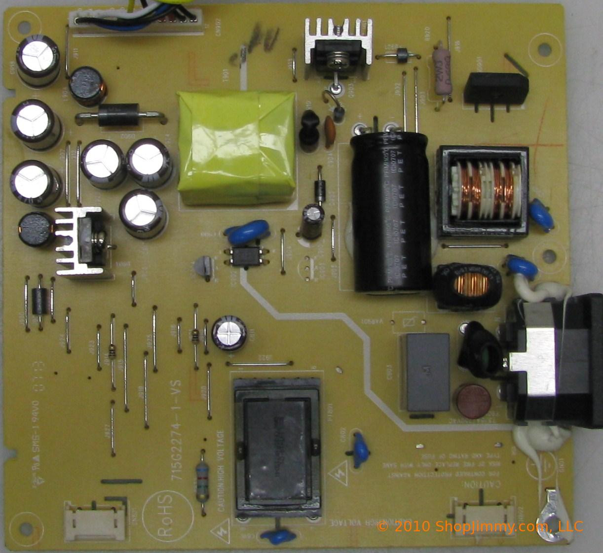 Viewsonic ADTV721HV1J Power Supply / Backlight Inverter