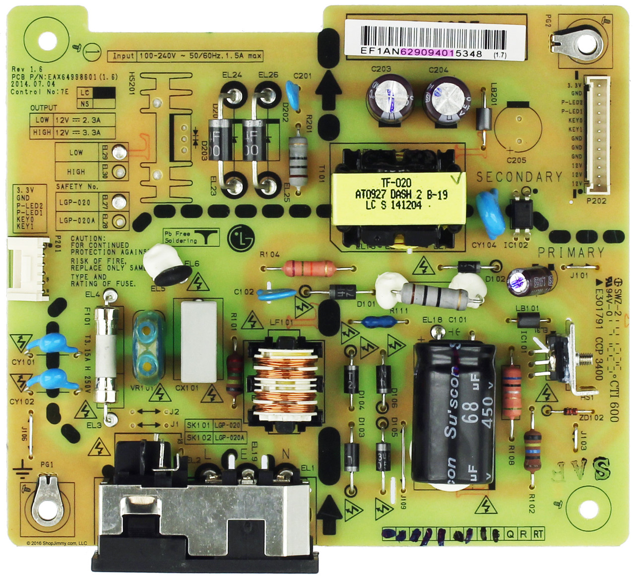 LG EAY62909401 Power Supply / LED Driver Board