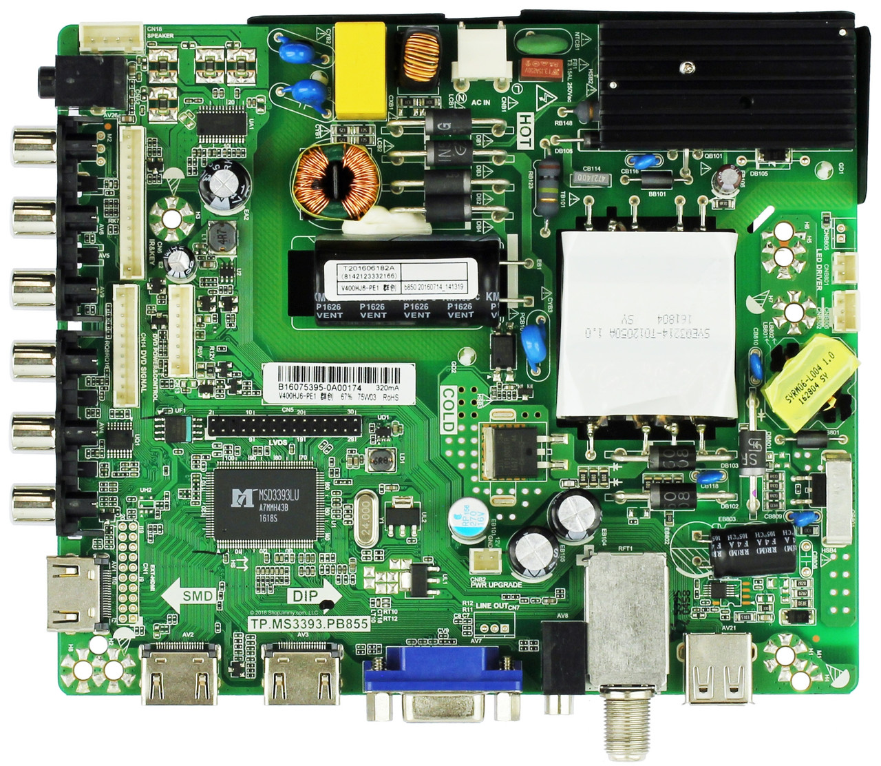 Proscan Main/Power Supply Board for PLDEDV4018 (A1607 Serial--See Note)