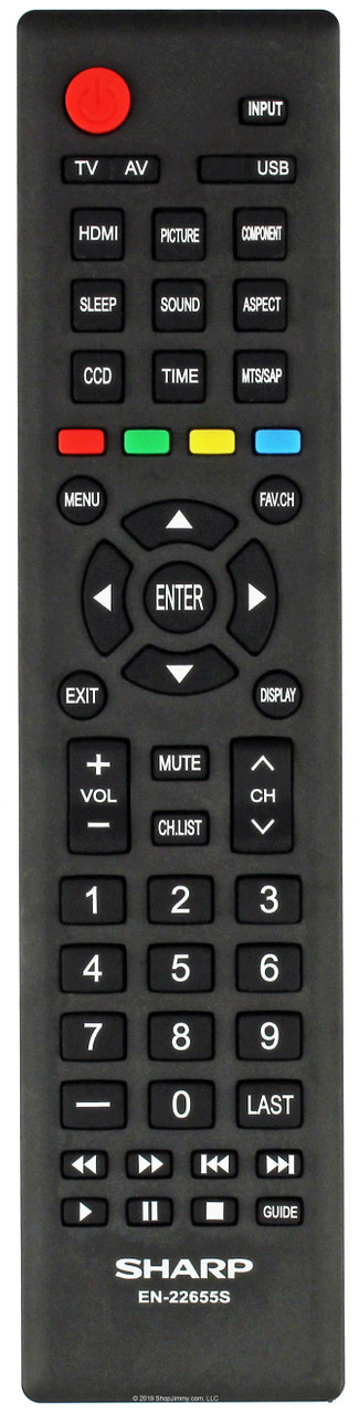 Sharp EN-22655S Remote Control -- Open Bag