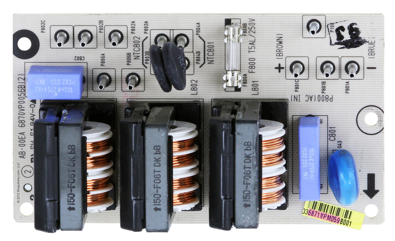 Zenith 6871VPM059B (AB-00EA) Filter Board for D60WLCD
