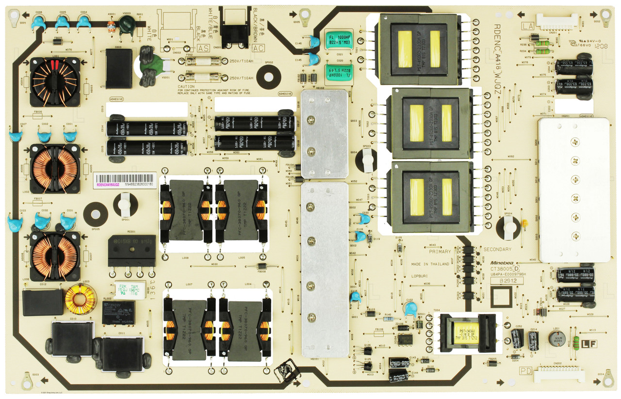 Sharp RDENCA418WJQZ (CT38005D) Power Supply for PRO-60X5FD