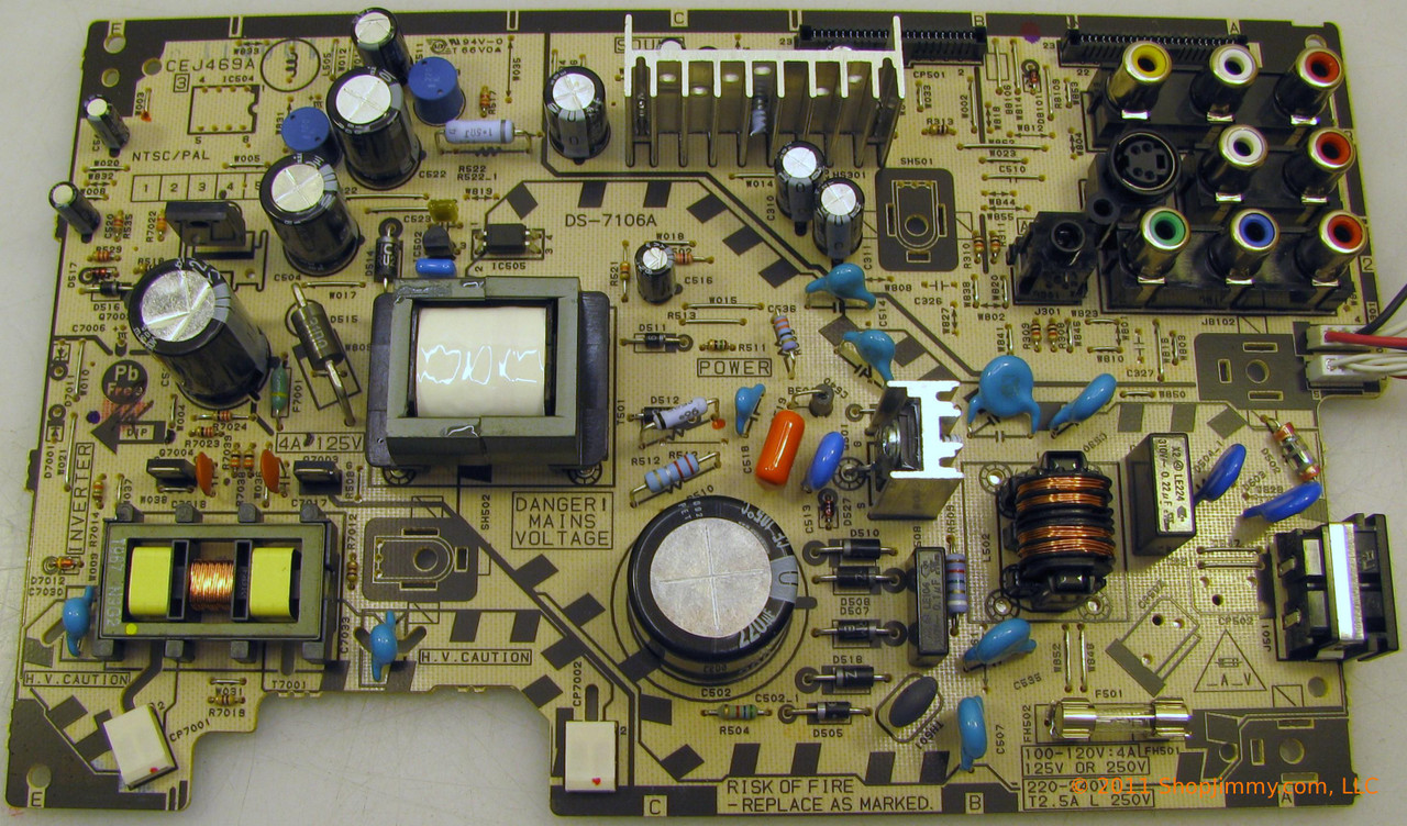 Sharp CEJ469A (DS-7106A) Power Supply / Backlight Inverter for LC-19SB27UT