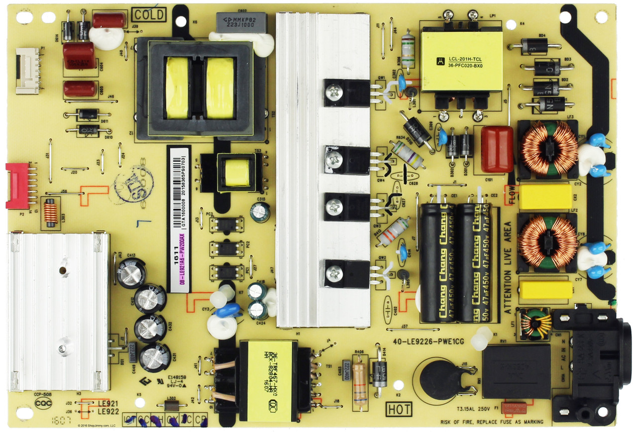TCL 08-LE921A6-PW200AX Power Supply