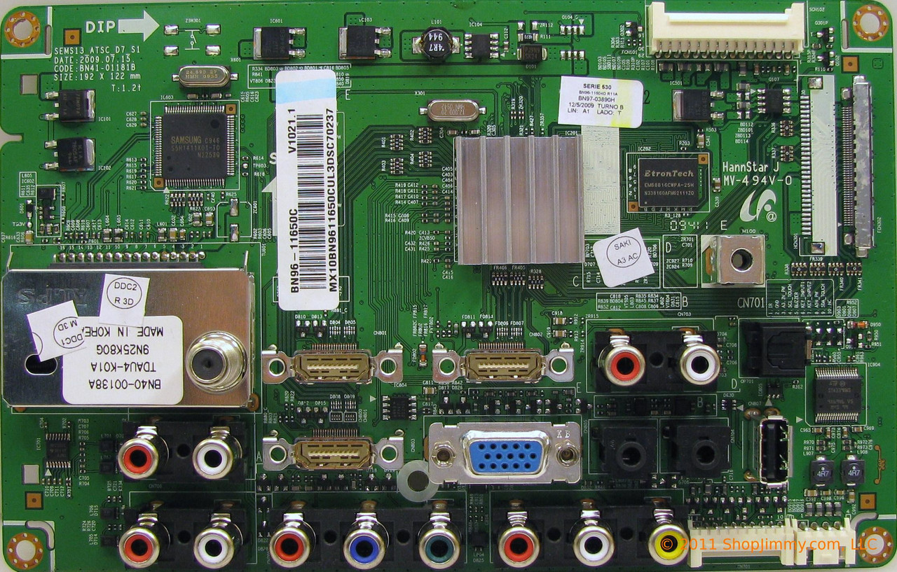Samsung BN96-11650C (BN97-03890H) Main Board for LN40B530P7FXZA
