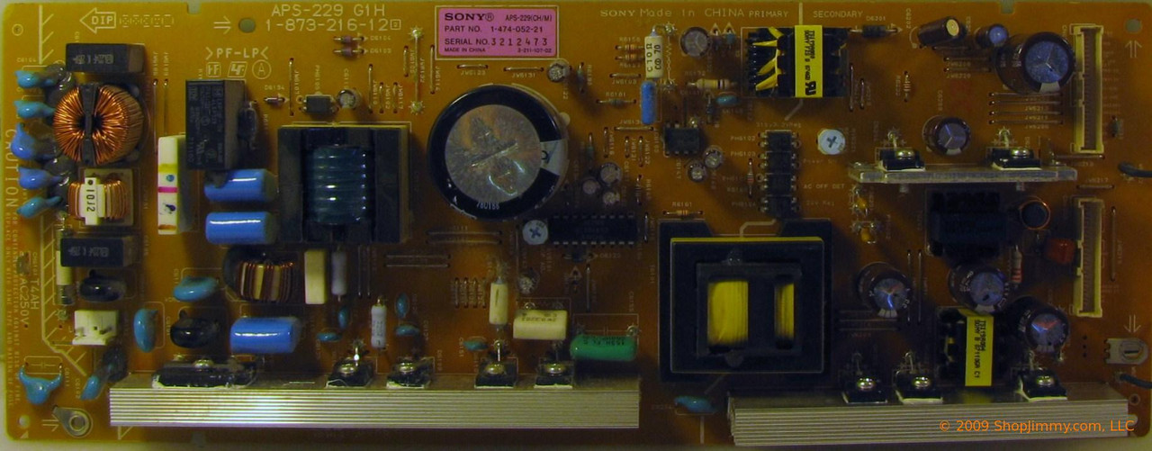 Sony 1-474-052-21 Power Supply Unit Board