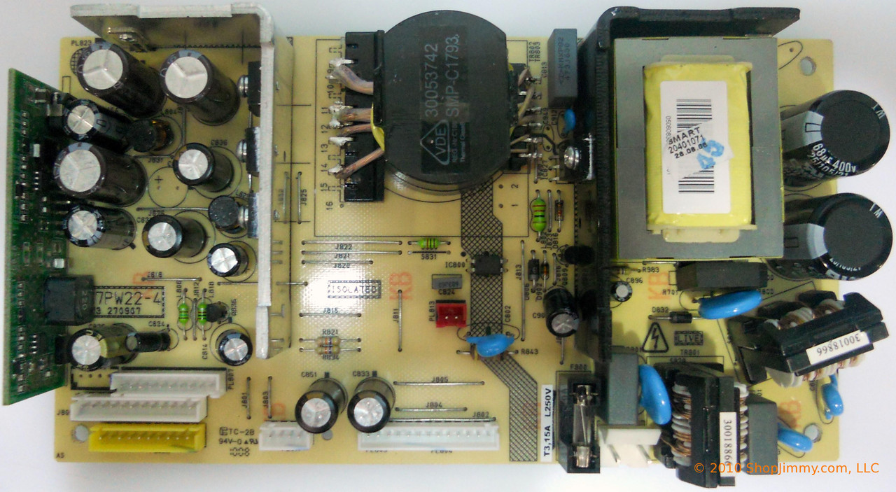 Onn 20401071 (17PW22-4, 270907) Power Supply for LE26LCD0802ID