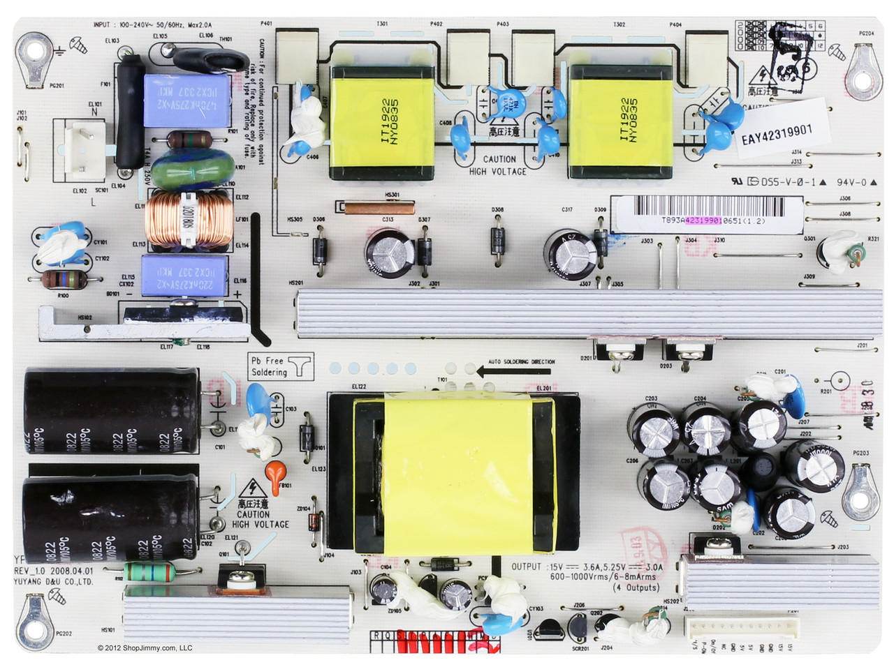 LG EAY42319901 (YP2204) Power Supply / Backlight Inverter