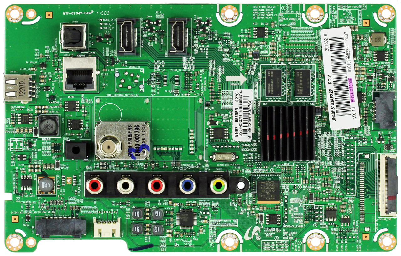 Samsung BN94-07800F Main Board for UN40H5103AFXZP 