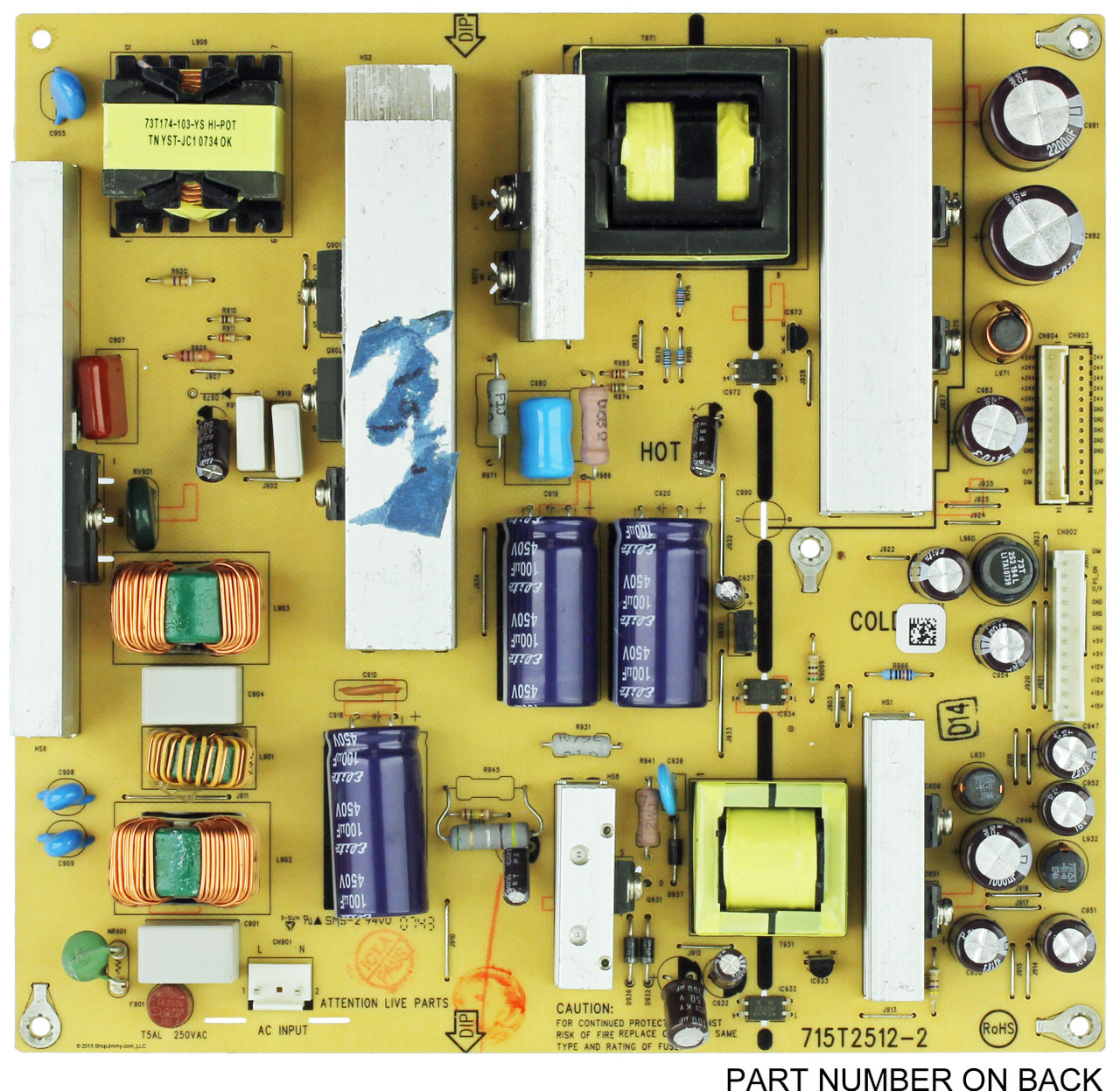 Dynex ADTV72425QA1 (715T2512-2) Power Supply for DX-LCD37