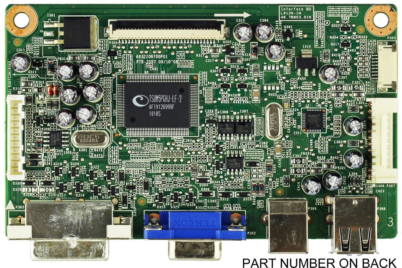 Dell 55.7B801.MA2G Main Board for P190S