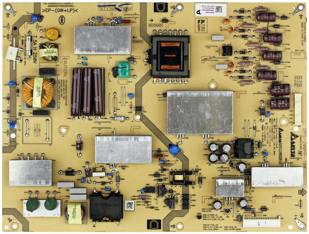 Sony 1-895-406-11 Power Supply for KDL-60R550A KDL-60R520A