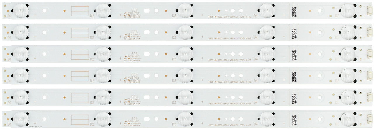 LG 835-W43002-2P00 Replacement LED Backlight Strips (6)