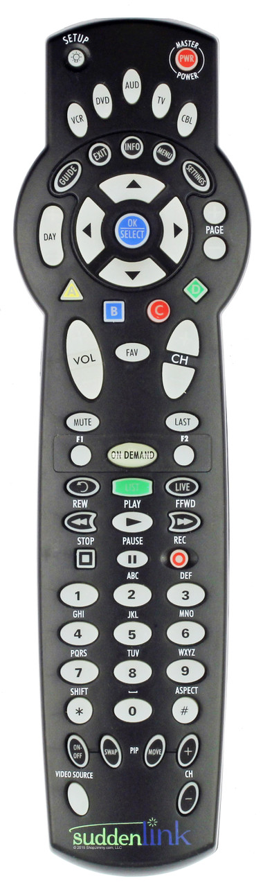 SuddenLink 5-Device Universal Remote Control - Version 3