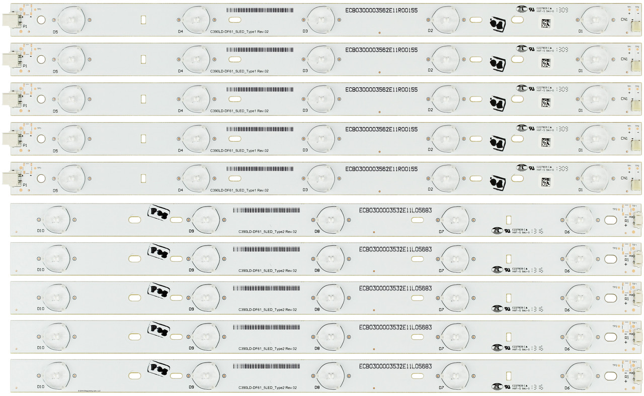 Toshiba C390LD-DF61_5LED LED Backlight Strips (10)