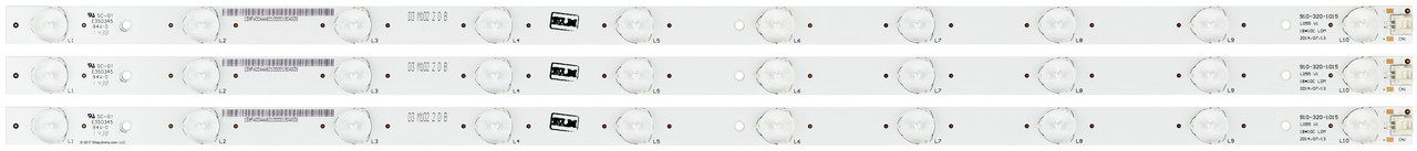 Seiki 910-320-1015 Replacement LED Backlight Strips (3) SE32HY19T