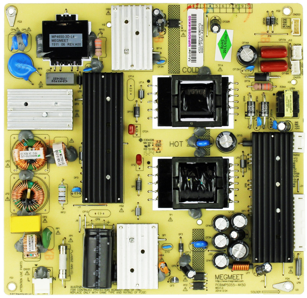 Westinghouse MP5055-4K50 Power Supply/LED Driver Board