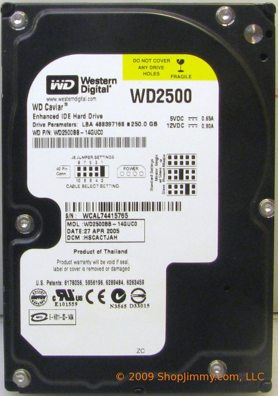 Mitsubishi 938P026020 (WD2500BB-14GUC0) HDD
